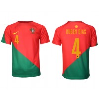 Koszulka piłkarska Portugalia Ruben Dias #4 Strój Domowy MŚ 2022 tanio Krótki Rękaw